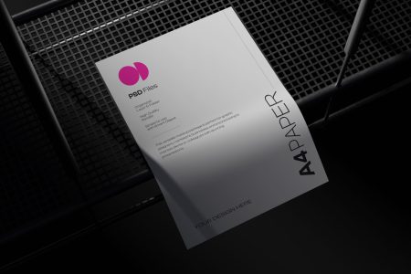 128567655_A4 Paper Mockup -Dark Style