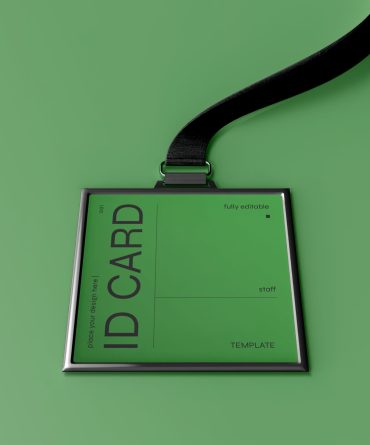 3d ID Badge Mockup. Branding Elements