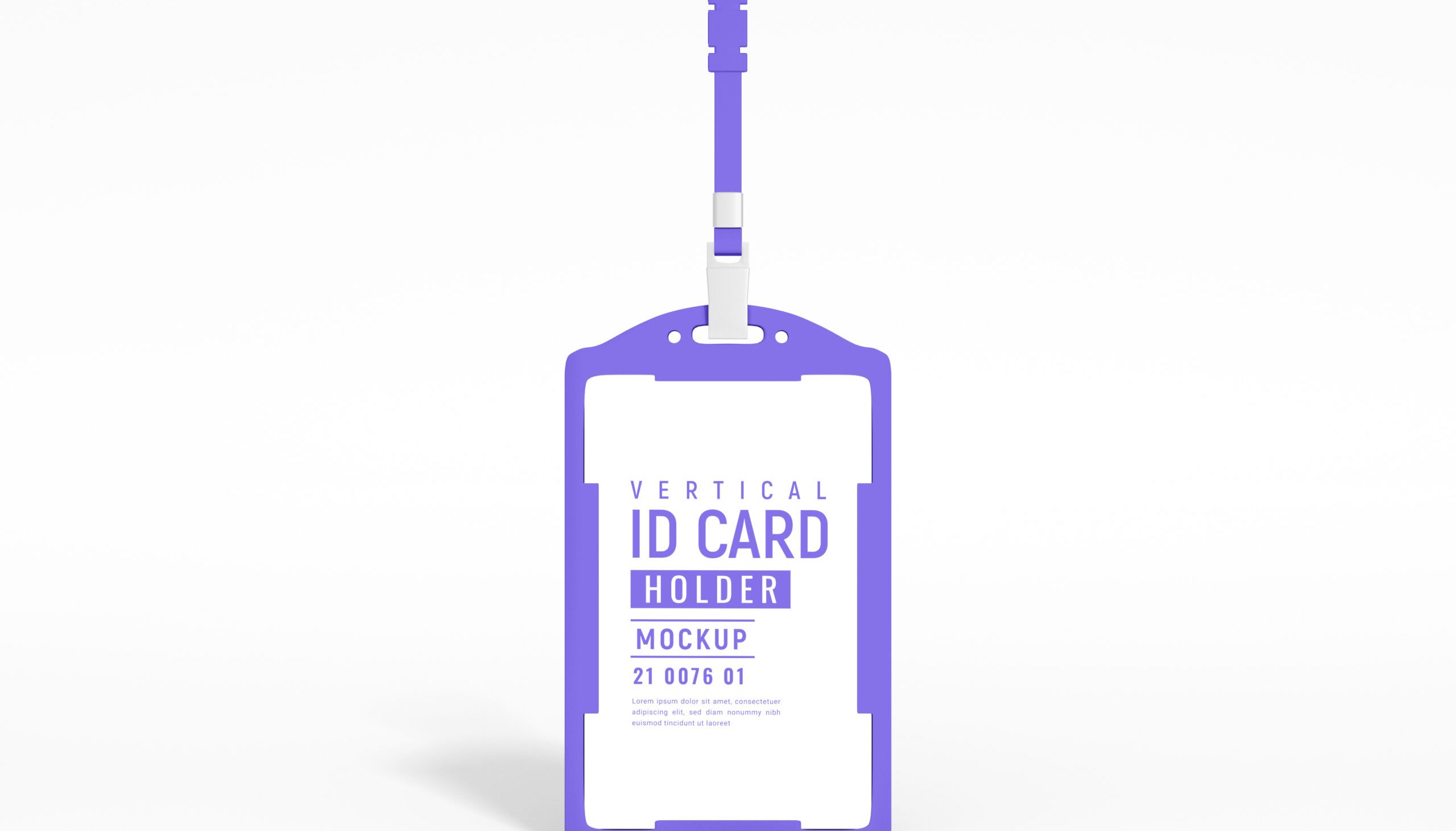 Vertical Id Card Holder Mockup